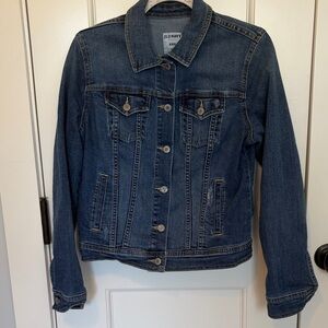 Old Navy Women's Classic Jean Jacket - Dark Blue Size Med
